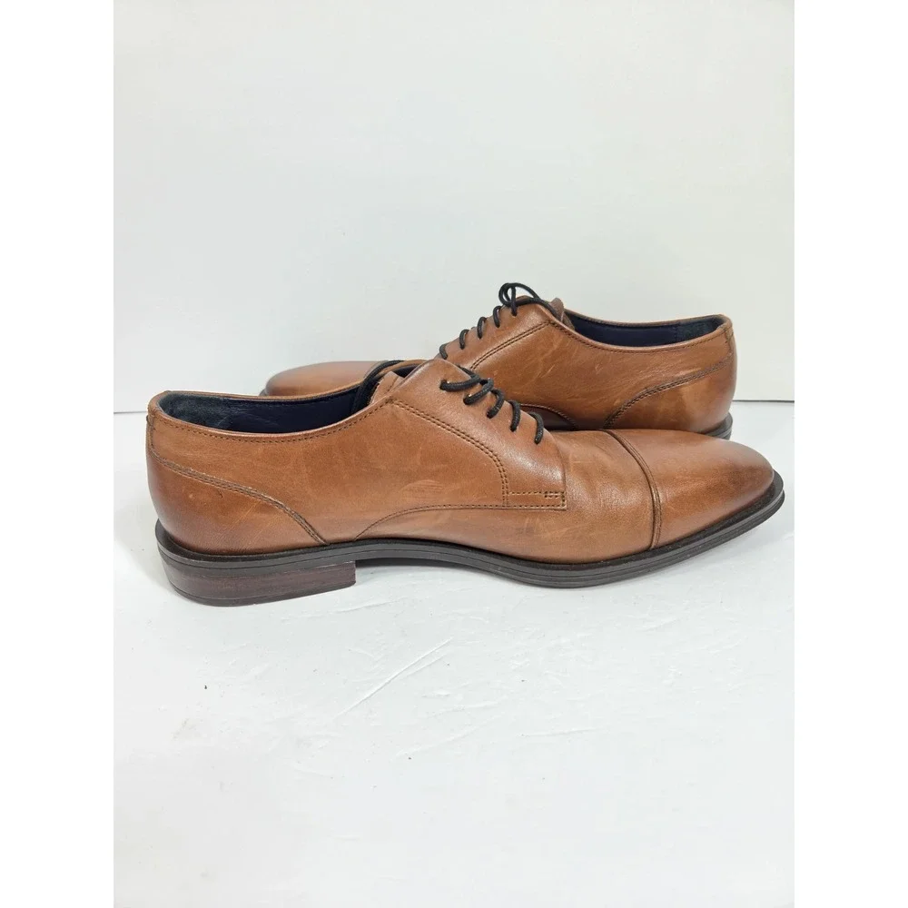 Cole Haan Grand Os Lenox Hill Cap Toe Shoe Oxford Lace Up Tan Brown Men 13 M
